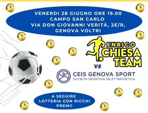 Enrico Chiesa Team vs Ceis Genova Sport. – Campo San Carlo di Voltri venerdì 28 giugno 2024 h 19.00